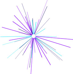 An abstract transparent ray burst shape design element.