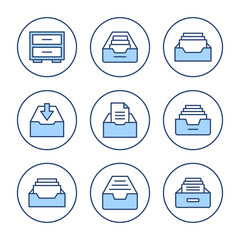 Archive folders icon vector. Document vector icon. Archive storage icon.