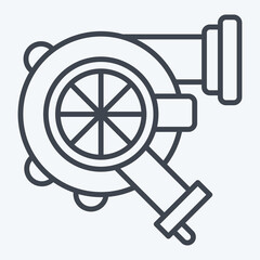 Obraz premium Icon Turbo. related to Racing symbol. line style. simple design editable. simple illustration