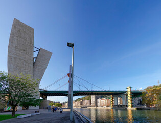 bridge over the river in Bilbao