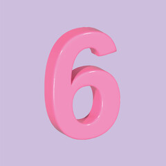 Bricks with numbers. Numeral cube concept. Realistic 3d object cartoon style. Vector colorful illustration.