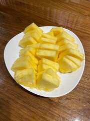 pineapple on a plate