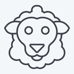 Icon Sheep. related to Animal symbol. line style. simple design editable. simple illustration