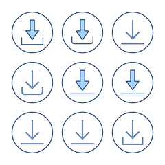 Download icon vector. Download sign and symbol