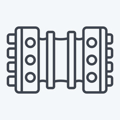 Icon Bandoneon. related to Argentina symbol. line style. simple design editable. simple illustration