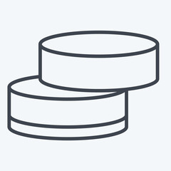 Icon Alfajor. related to Argentina symbol. line style. simple design editable. simple illustration