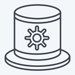 Icon Hat. related to Argentina symbol. line style. simple design editable. simple illustration