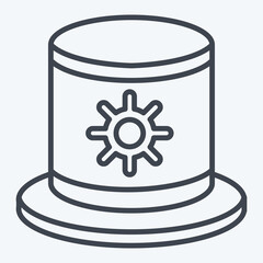 Icon Hat. related to Argentina symbol. line style. simple design editable. simple illustration