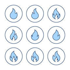 Fire icon vector. fire sign and symbol