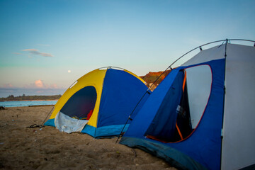 touristic tent on a beach © Isura