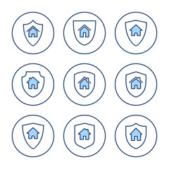 house insurance icon vector. house protection sign and symbol