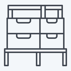 Icon Containers. related to Apiary symbol. line style. simple design editable. simple illustration