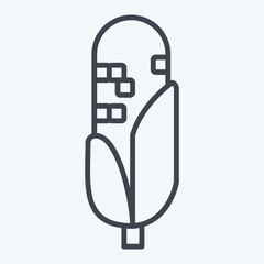Icon Corn. related to American Indigenous symbol. line style. simple design editable. simple illustration