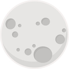 Flat Moon Vector