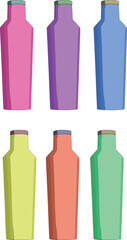 colorfull stainless bottles tumbler for water illustration