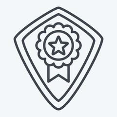 Icon Award 9. related to Award symbol. line style. simple design editable. simple illustration