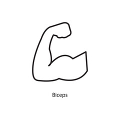 Biceps icon. biceps icon. Pictogram simple flat illustration on white background..eps