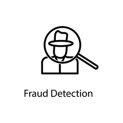 Fraud Detection icon. fraud detection icon. For web design, flat illustration on white background..eps