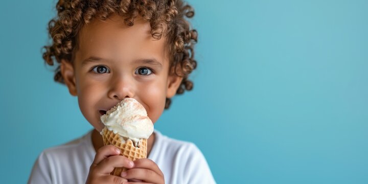 child eating ice cream Generative AI