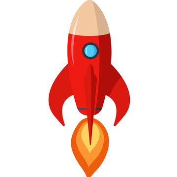 Rocket Flat Illustration
