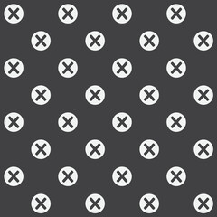 X Sign Vector Seamless Pattern