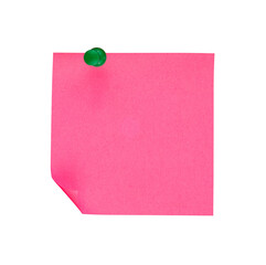 pink note paper with pin