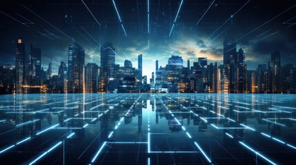 Fototapeta premium An IT Landscape that uses the latest computing technologies that ensure excellence, precision and efficiency of data processing