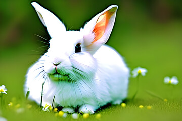 A cute rabbit.Generative AI