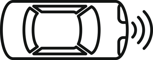 Drive safe accident icon outline vector. View stop control. Limit auto alert