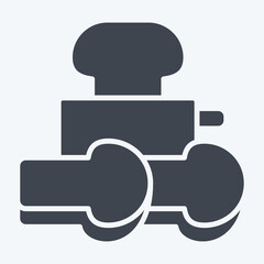 Icon Toast. related to Breakfast symbol. glyph style. simple design editable. simple illustration