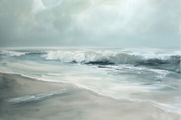 Obraz premium abstract coastal painting