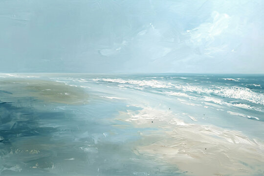 abstract coastal painting