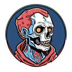 man zombie for t shirt design