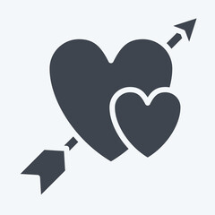 Icon Cupid. related to Valentine Day symbol. glyph style. simple design editable. simple illustration