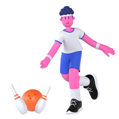 Bowling Boy Sport Game Competition