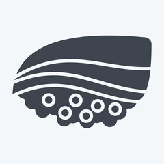 Icon Buri. related to Sushi symbol. glyph style. simple design editable. simple illustration