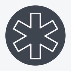 Fototapeta premium Icon Emergency. related to World Cancer symbol. glyph style. simple design editable. simple illustration