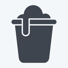 Icon Bucket. related to Cleaning symbol. glyph style. simple design editable. simple illustration
