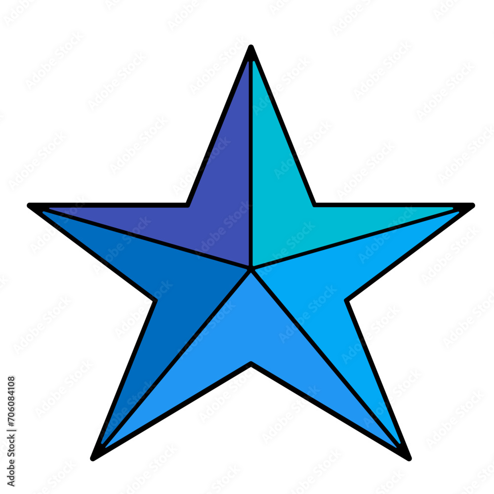 Wall mural blue star icon vector illustration