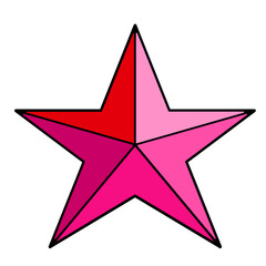 pink star icon vector illustration 