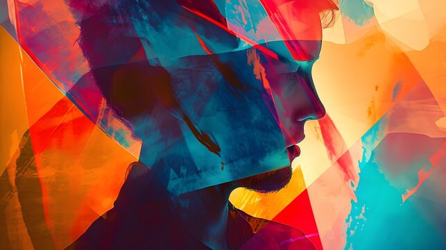 Melancholic Mood Disorder Abstract Illustration.  (Generative AI).