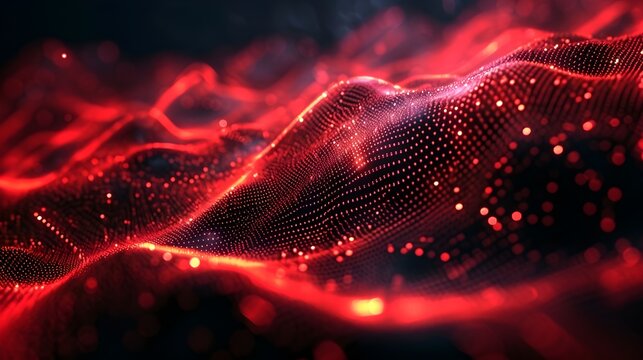 Red Technology Framework Background.  (Generative AI).