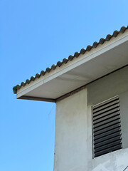 the window with the blue sky