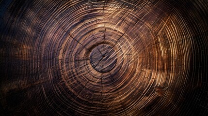 Oak Tree Rings Closeup Background.  (Generative AI).
