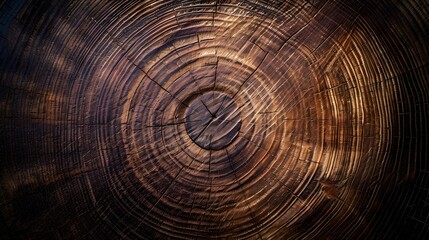 Fototapeta premium Oak Tree Rings Closeup Background. (Generative AI).