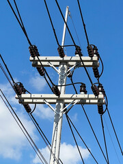 power pole with wires