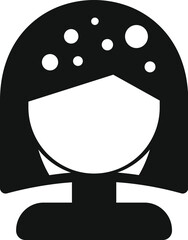 Cute face wig icon simple vector. Coloration fake. Trend fashion face