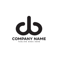 Initial Name Letter BD or DB Icon Logo Symbol