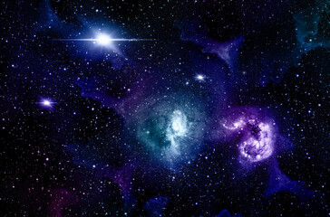 A space of the galaxy ,atmosphere with stars at dark background	