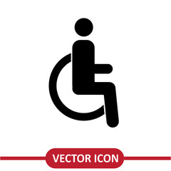  Disable icon vector flat trendy style illustration on white background..eps